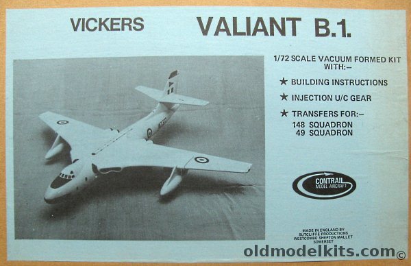 Contrail 1/72 Vickers Valiant B.1 plastic model kit